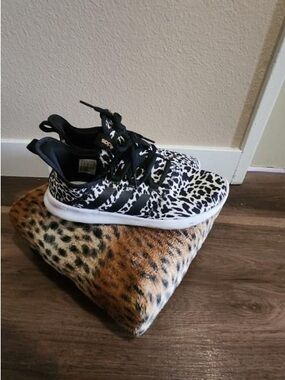 adidas Black & White Leopard Print Sneakers